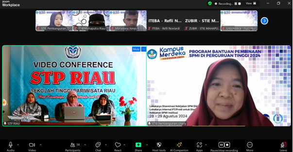 Sekolah Tinggi Pariwisata (STP) Riau dan STIE Pembangunan Tanjungpinang Gelar Lokakarya Diseminasi Kebijakan SPMI DIKTI Tahun 2024